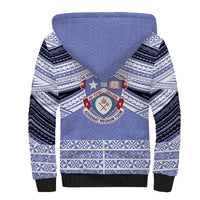 Personalised Tonga Apifoou College Sherpa Hoodie Polynesian Ngatu Tribal