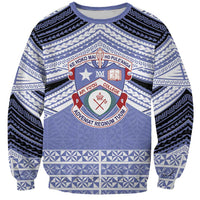 Personalised Tonga Apifoou College Sweatshirt Polynesian Ngatu Tribal