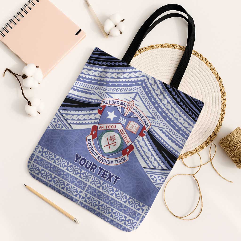 Personalised Tonga Apifoou College Tote Bag Polynesian Ngatu Tribal - Polynesian Pride