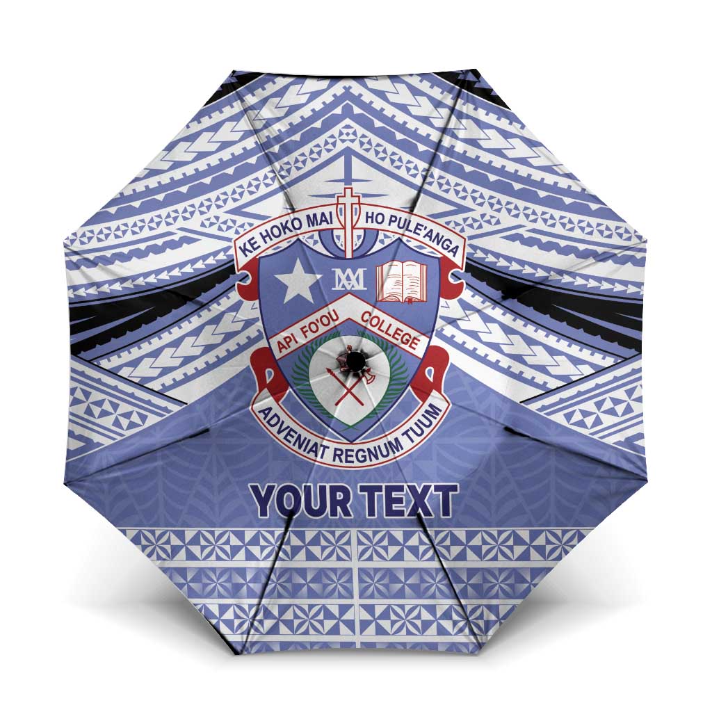 Personalised Tonga Apifoou College Umbrella Polynesian Ngatu Tribal - Polynesian Pride