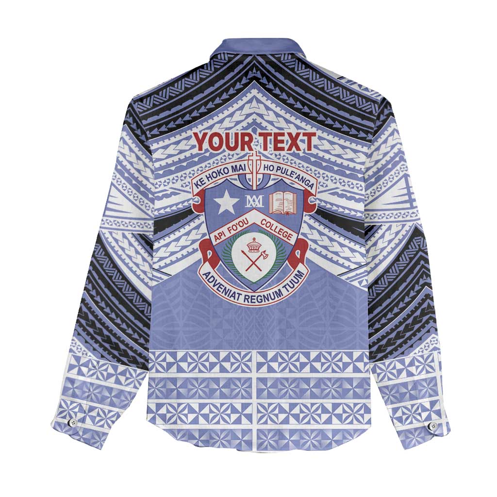 Personalised Tonga Apifoou College Women Casual Shirt Polynesian Ngatu Tribal LT9 - Polynesian Pride