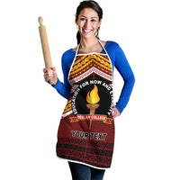 Personalised Tonga Beulah College Apron Polynesian Ngatu Tribal - Polynesian Pride