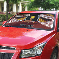 Personalised Tonga Beulah College Auto Sun Shade Polynesian Ngatu Tribal - Polynesian Pride