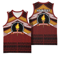 Personalised Tonga Beulah College Basketball Jersey Polynesian Ngatu Tribal - Polynesian Pride