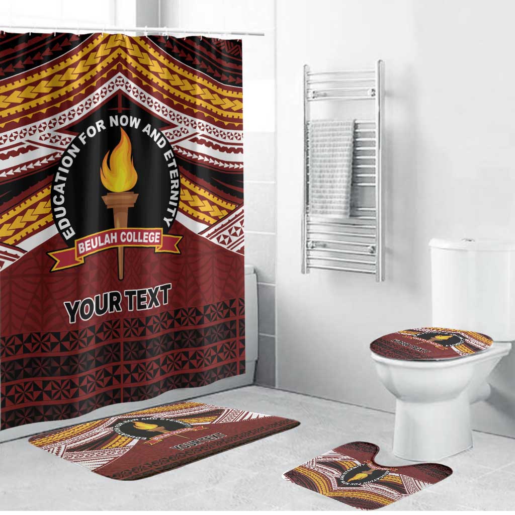 Personalised Tonga Beulah College Bathroom Set Polynesian Ngatu Tribal - Polynesian Pride
