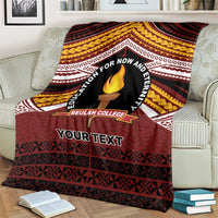 Personalised Tonga Beulah College Blanket Polynesian Ngatu Tribal