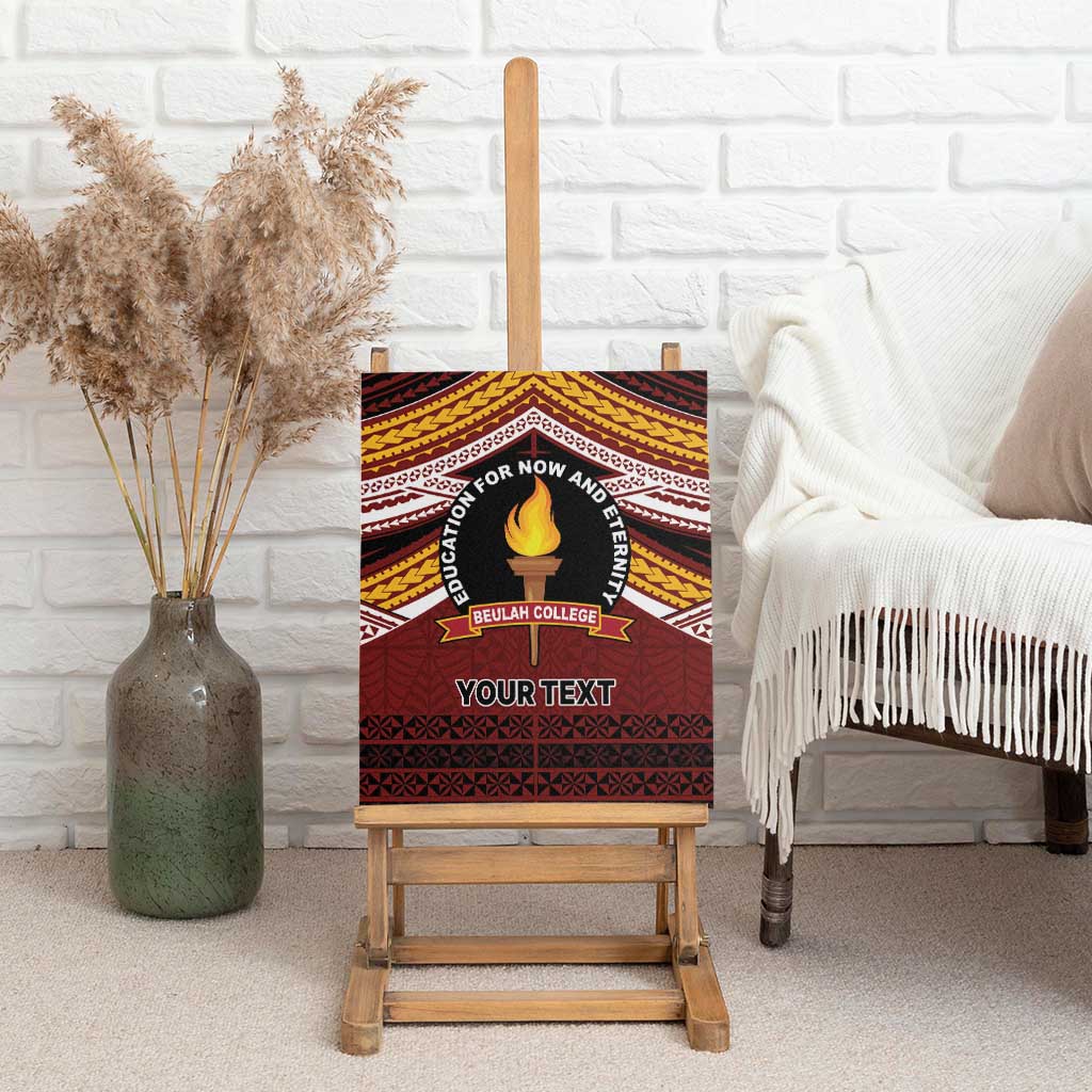 Personalised Tonga Beulah College Canvas Wall Art Polynesian Ngatu Tribal