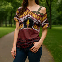 Personalised Tonga Beulah College Cross Shoulder Shirt Polynesian Ngatu Tribal - Polynesian Pride