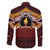 Personalised Tonga Beulah College Family Matching Off The Shoulder Long Sleeve Dress and Hawaiian Shirt Polynesian Ngatu Tribal