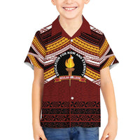 Personalised Tonga Beulah College Family Matching Off Shoulder Short Dress and Hawaiian Shirt Polynesian Ngatu Tribal