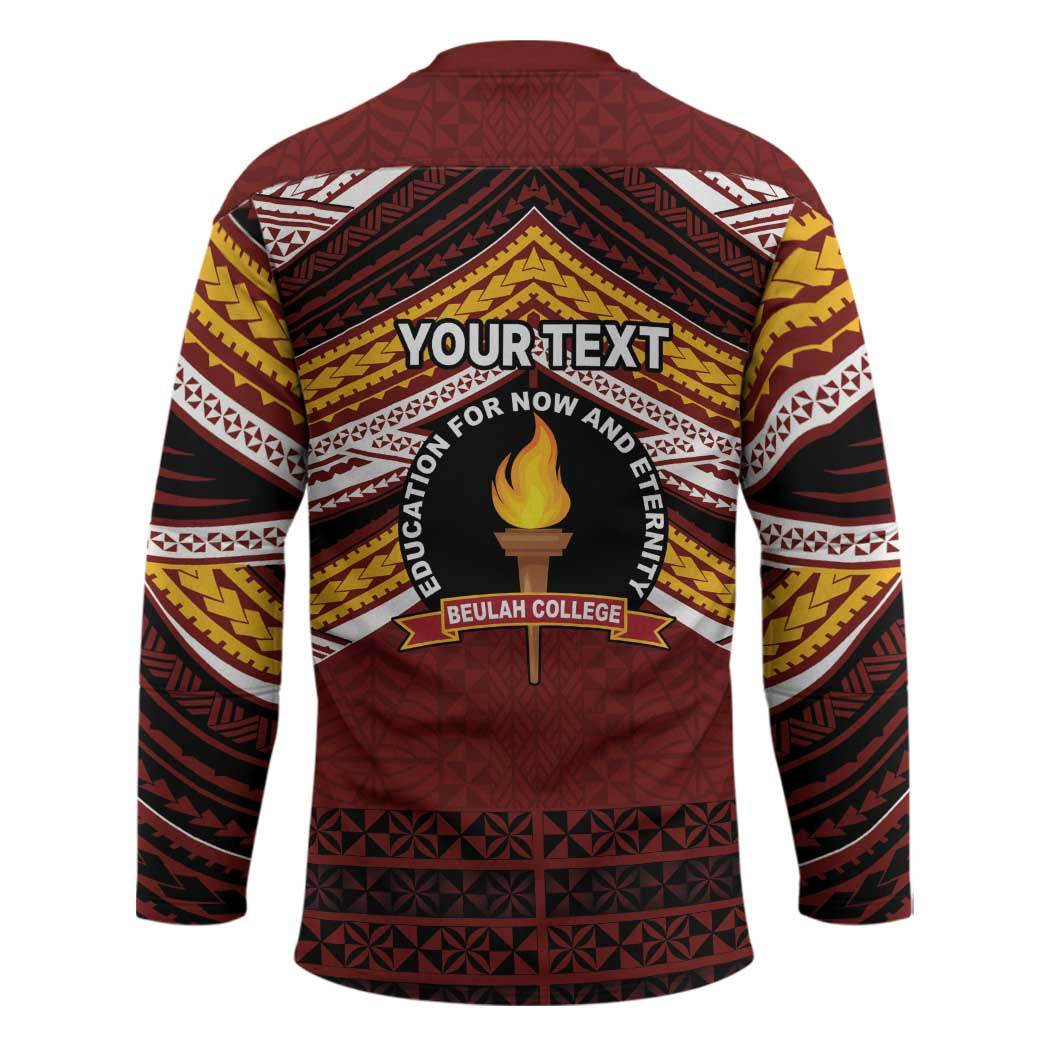 Personalised Tonga Beulah College Hockey Jersey Polynesian Ngatu Tribal - Polynesian Pride