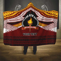 Personalised Tonga Beulah College Hooded Blanket Polynesian Ngatu Tribal