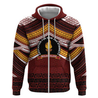 Personalised Tonga Beulah College Hoodie Polynesian Ngatu Tribal