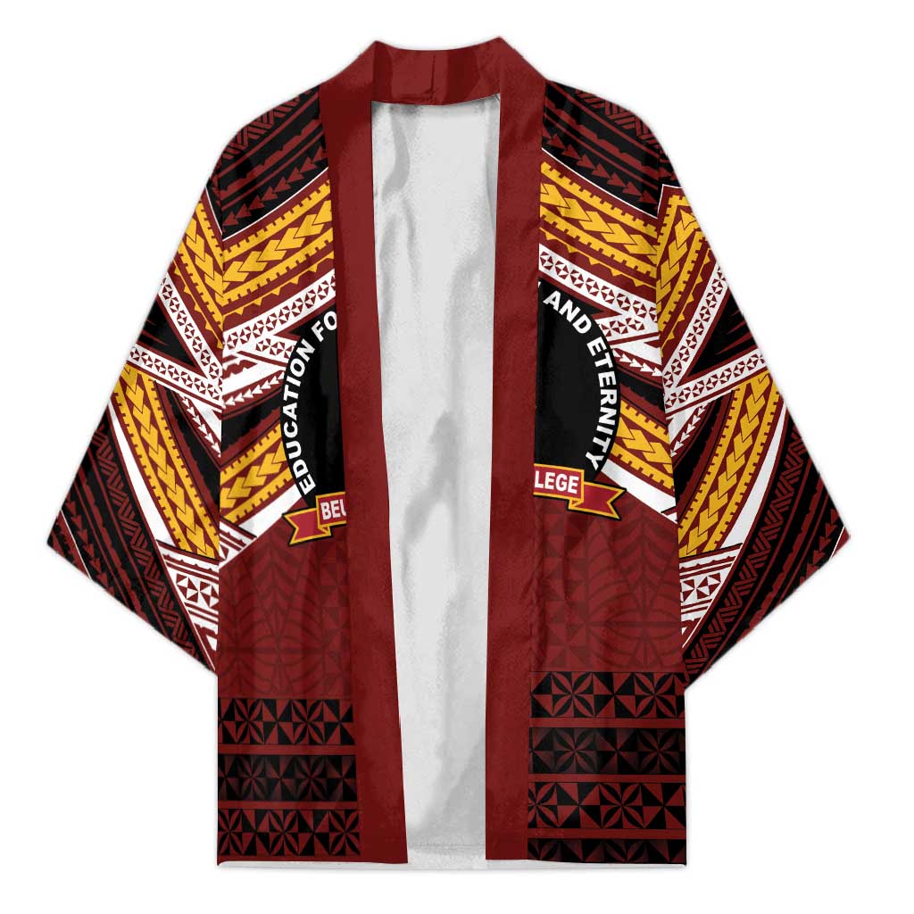 Personalised Tonga Beulah College Kimono Polynesian Ngatu Tribal - Polynesian Pride