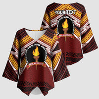 Personalised Tonga Beulah College Kimono Sleeve Blouse Polynesian Ngatu Tribal - Polynesian Pride