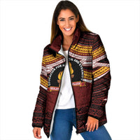 Personalised Tonga Beulah College Padded Jacket Polynesian Ngatu Tribal - Polynesian Pride