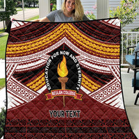 Personalised Tonga Beulah College Quilt Polynesian Ngatu Tribal