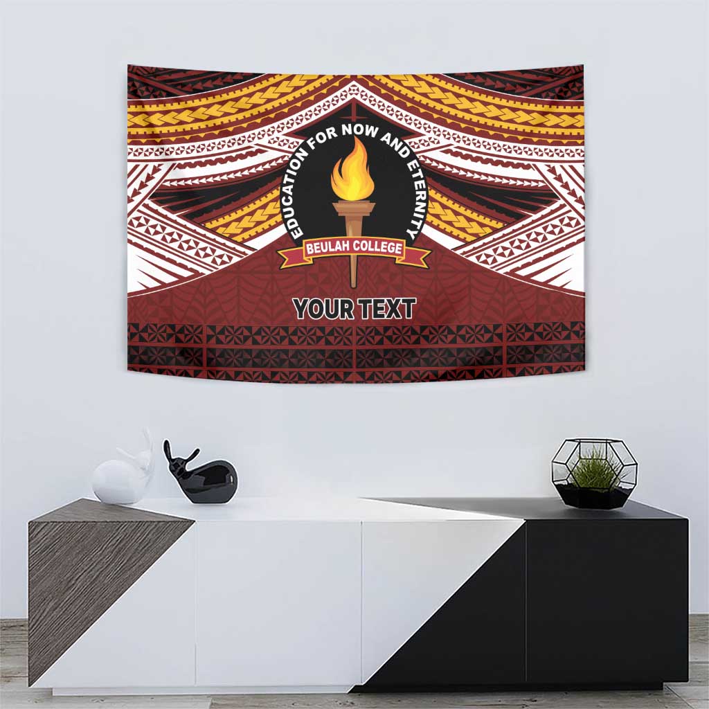 Personalised Tonga Beulah College Tapestry Polynesian Ngatu Tribal