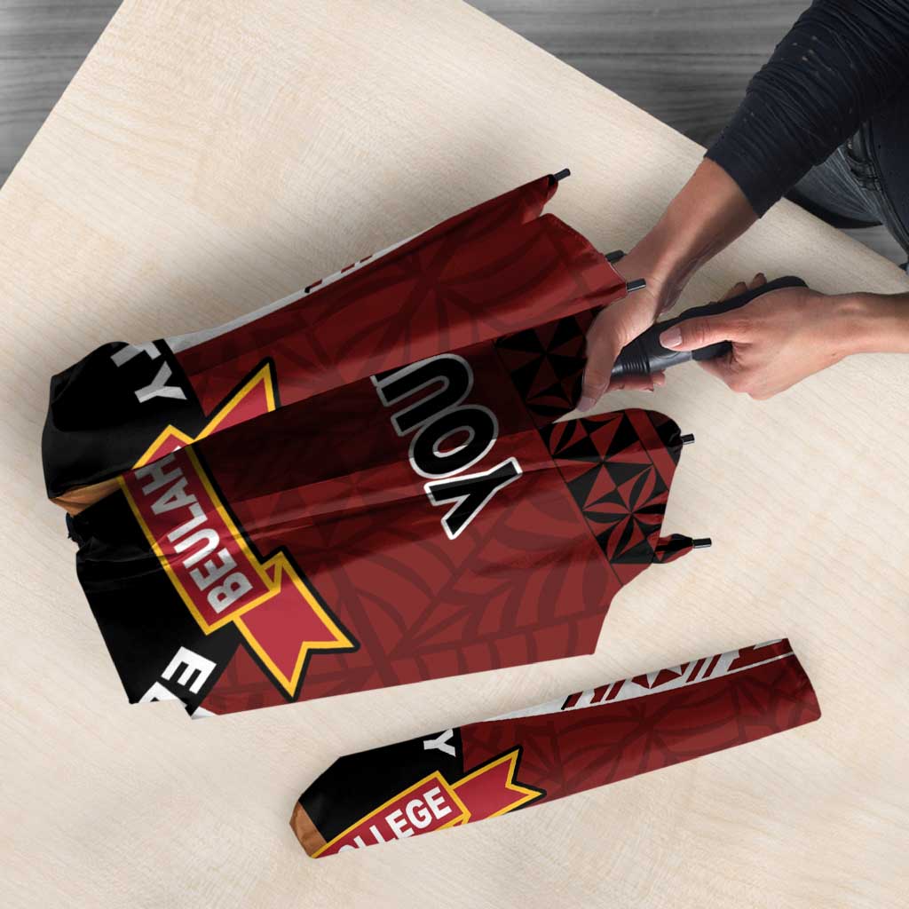 Personalised Tonga Beulah College Umbrella Polynesian Ngatu Tribal - Polynesian Pride