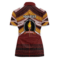 Personalised Tonga Beulah College Women Polo Shirt Polynesian Ngatu Tribal