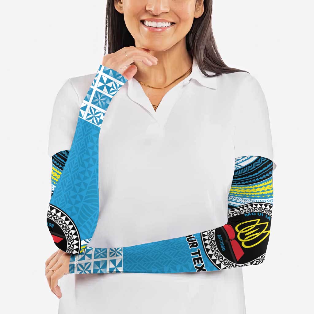 Personalised Tonga Lavengamalie College Arm Sleeves Polynesian Ngatu Tribal - Polynesian Pride