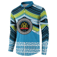 Personalised Tonga Lavengamalie College Button Sweatshirt Polynesian Ngatu Tribal