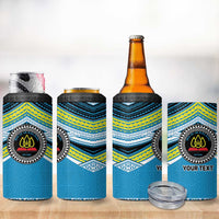 Personalised Tonga Lavengamalie College 4 in 1 Can Cooler Tumbler Polynesian Ngatu Tribal