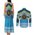 Personalised Tonga Lavengamalie College Couples Matching Tank Maxi Dress and Long Sleeve Button Shirt Polynesian Ngatu Tribal