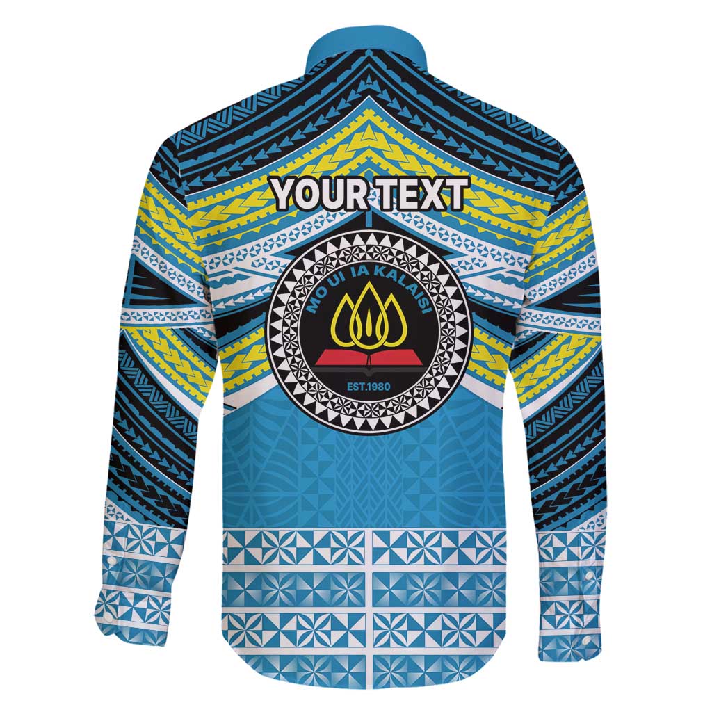 Personalised Tonga Lavengamalie College Family Matching Tank Maxi Dress and Hawaiian Shirt Polynesian Ngatu Tribal