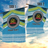 Personalised Tonga Lavengamalie College Garden Flag Polynesian Ngatu Tribal