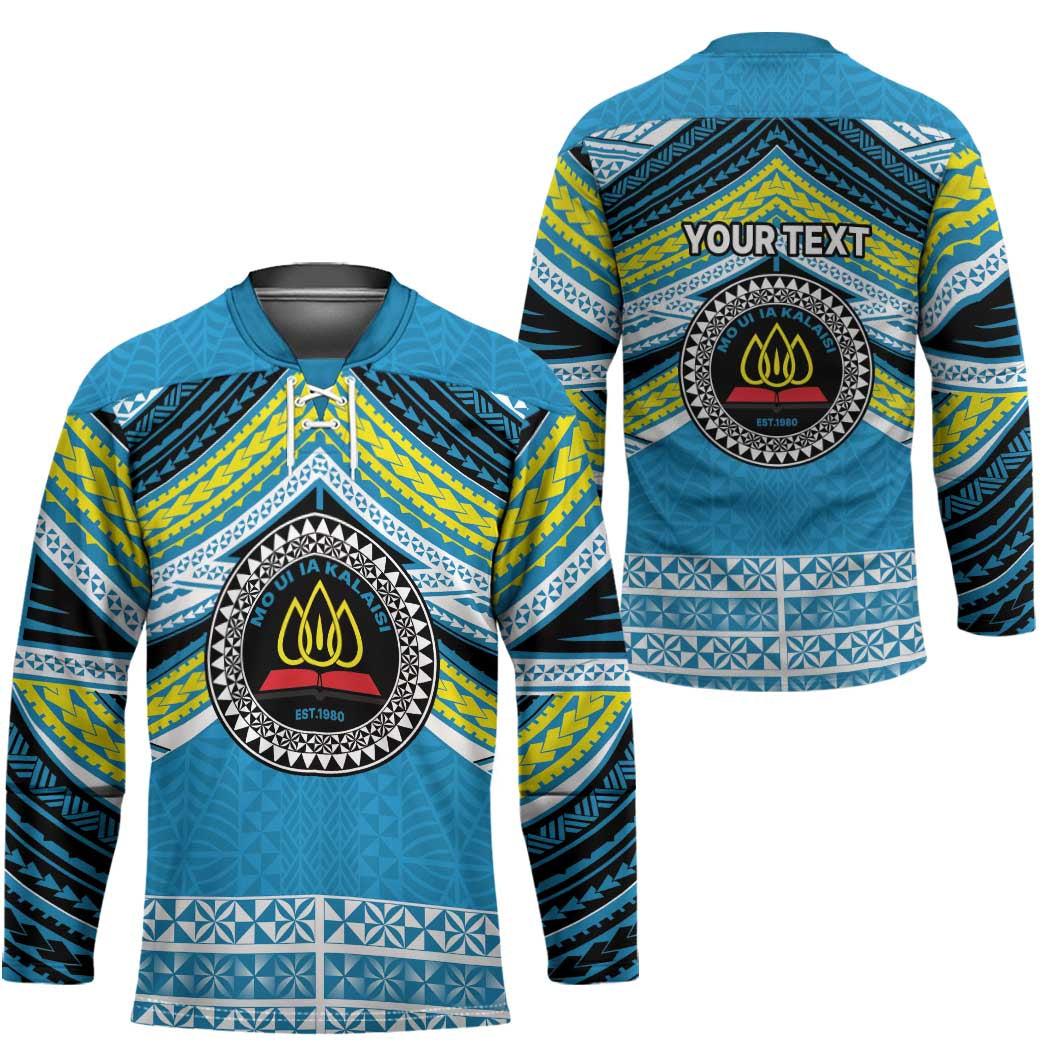 Personalised Tonga Lavengamalie College Hockey Jersey Polynesian Ngatu Tribal - Polynesian Pride