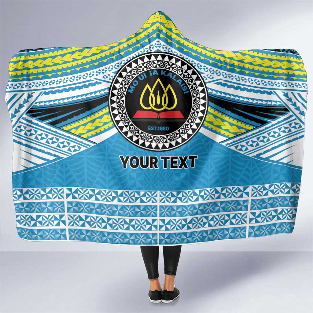 Personalised Tonga Lavengamalie College Hooded Blanket Polynesian Ngatu Tribal