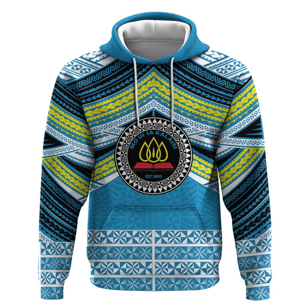 Personalised Tonga Lavengamalie College Hoodie Polynesian Ngatu Tribal