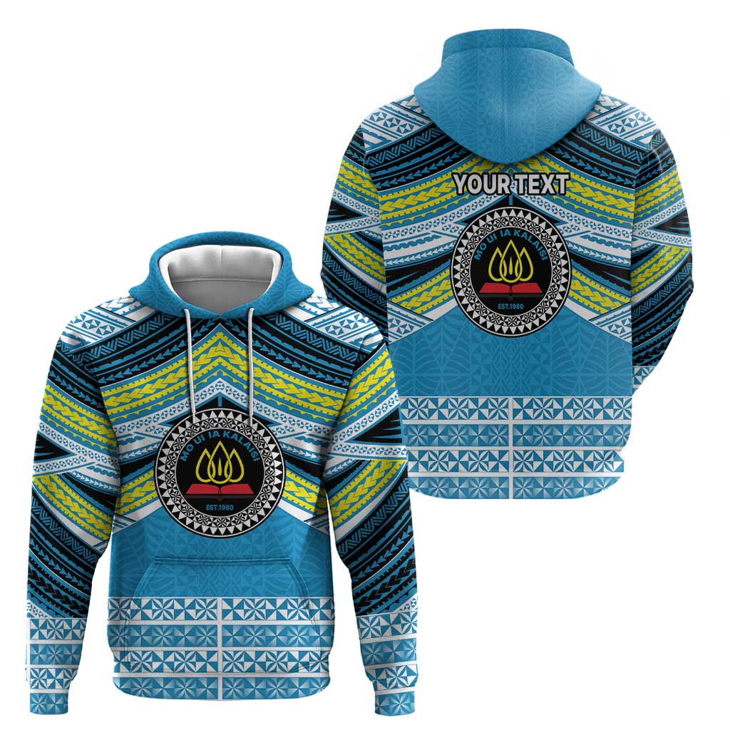 Personalised Tonga Lavengamalie College Hoodie Polynesian Ngatu Tribal