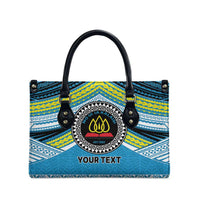 Personalised Tonga Lavengamalie College Leather Bag Polynesian Ngatu Tribal - Polynesian Pride