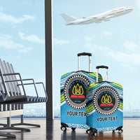 Personalised Tonga Lavengamalie College Luggage Cover Polynesian Ngatu Tribal