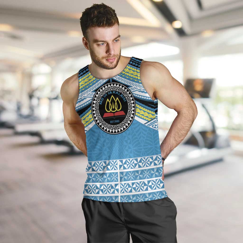 Personalised Tonga Lavengamalie College Men Tank Top Polynesian Ngatu Tribal