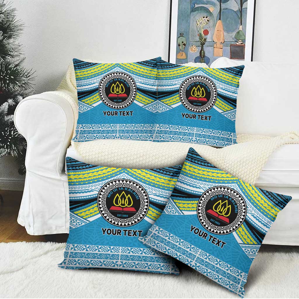Personalised Tonga Lavengamalie College Pillow Cover Polynesian Ngatu Tribal - Polynesian Pride