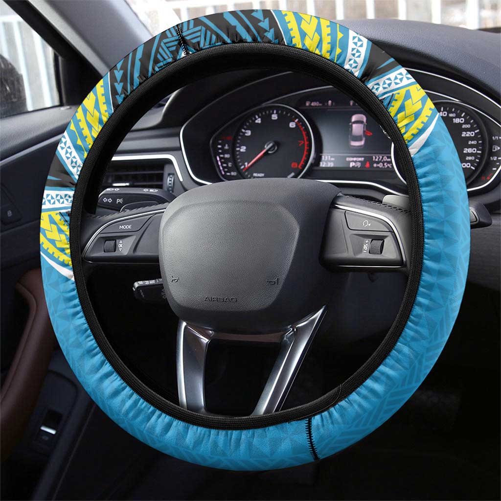 Tonga Lavengamalie College Steering Wheel Cover Polynesian Ngatu Tribal