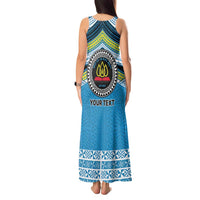 Personalised Tonga Lavengamalie College Tank Maxi Dress Polynesian Ngatu Tribal