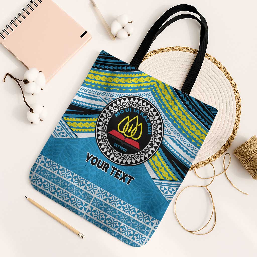 Personalised Tonga Lavengamalie College Tote Bag Polynesian Ngatu Tribal - Polynesian Pride