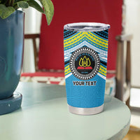 Personalised Tonga Lavengamalie College Tumbler Cup Polynesian Ngatu Tribal