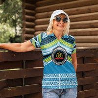 Personalised Tonga Lavengamalie College Women Polo Shirt Polynesian Ngatu Tribal