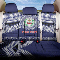 Personalised Tonga Sia'atoutai Theological College Back Car Seat Cover Polynesian Ngatu Tribal LT9 One Size Blue - Polynesian Pride