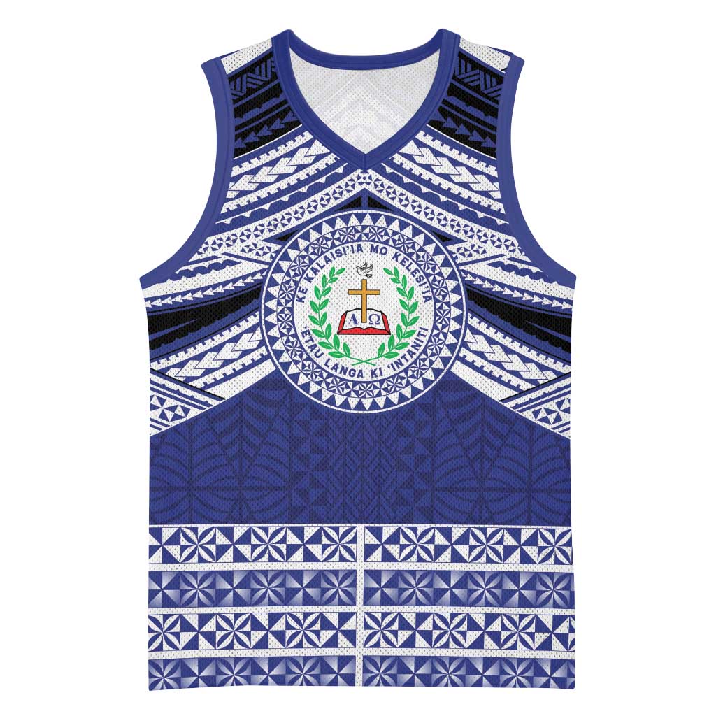 Personalised Tonga Sia'atoutai Theological College Basketball Jersey Polynesian Ngatu Tribal - Polynesian Pride