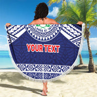 Personalised Tonga Sia'atoutai Theological College Beach Blanket Polynesian Ngatu Tribal