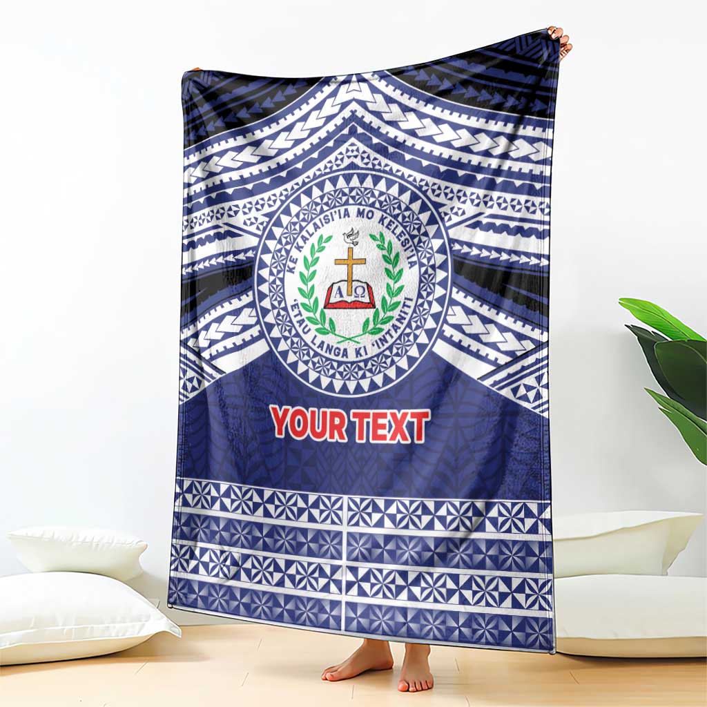 Personalised Tonga Sia'atoutai Theological College Blanket Polynesian Ngatu Tribal