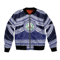 Personalised Tonga Sia'atoutai Theological College Bomber Jacket Polynesian Ngatu Tribal