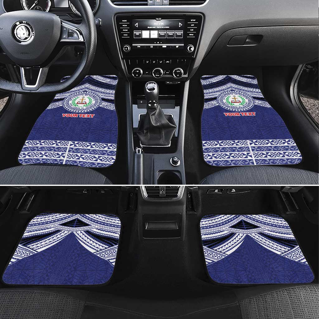 Personalised Tonga Sia'atoutai Theological College Car Mats Polynesian Ngatu Tribal