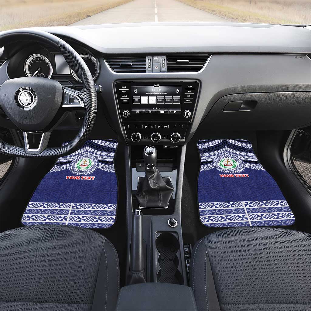 Personalised Tonga Sia'atoutai Theological College Car Mats Polynesian Ngatu Tribal